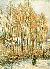 Camille Pissarro Morning Sunlight on the Snow painting
